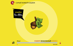Кешбэк в Тенниси: до 11% на счет живыми деньгами