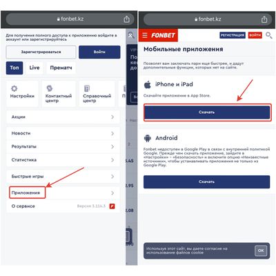 Скачать приложение Фонбет на Айфон с сайта