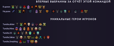 Уникальные герои игроков Tundra