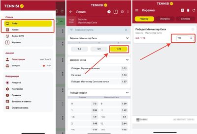 Ставки в БК Tennisi