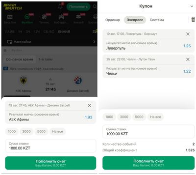 Ставки для отыгрыша приветственного бонуса
