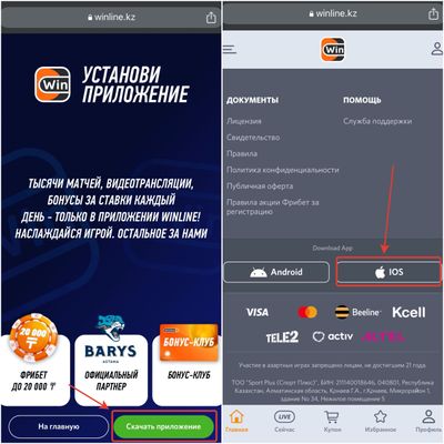 Скачать приложение Винлайн