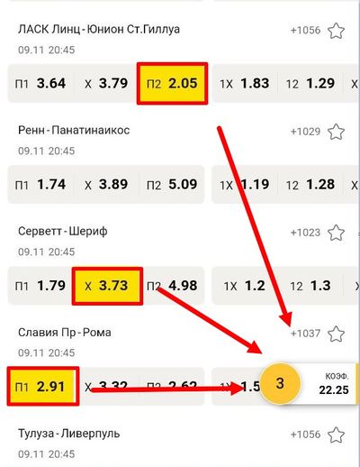 В купон добавлены три исхода матчей Лиги Европы