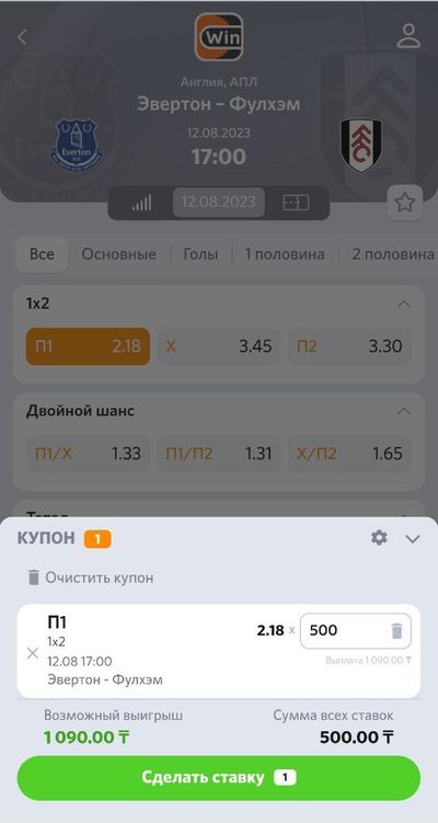 Как сделать ставку в Винлайн
