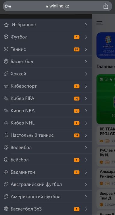 Линия бк winline.kz