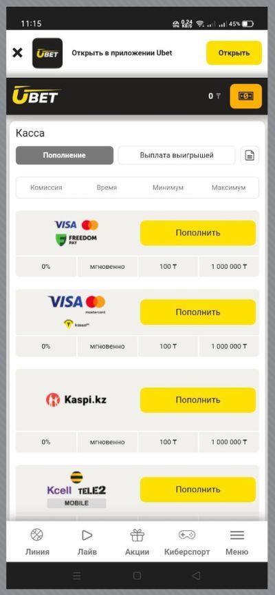 При пополнении счета можно ознакомиться с комиссией, сроками зачисления, а также лимитами