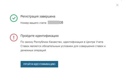 сообщение о требуемой идентификации в фонбет, снизу будет кнопка для прохождения проверки