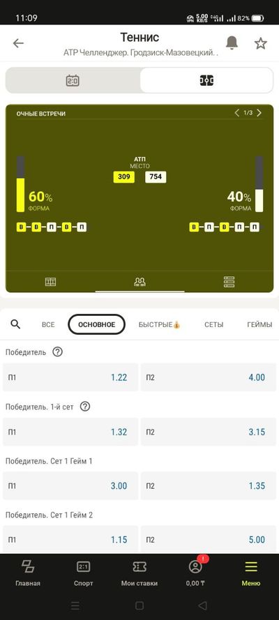 За несколько минут до начала лайв-события, с помощью статистики можно ознакомиться с предматчевыми раскладами