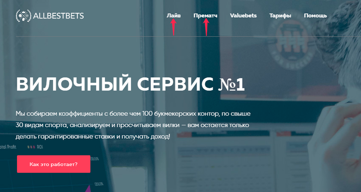 AllBestBets показывает коридоры в прематч и лайв